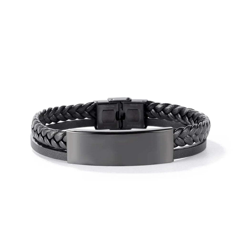 Men’s Retro Leather Bracelet – Classic Hip Hop Street Style Wristband, Fashion Accessory for Trendy Looks