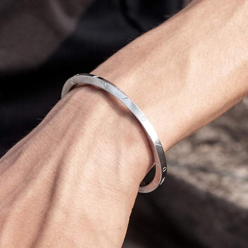 Trend Fashion Open Bangle Stainless Steel Twisted Golden Steel Color Black Men and Women‘s Exquisite Bracelet cuff Jewelry gifts